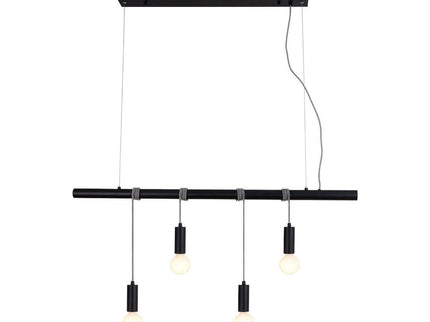 Bikkel 4 Lights Pendant Light Black Modern Indoor Ceiling Fixture.