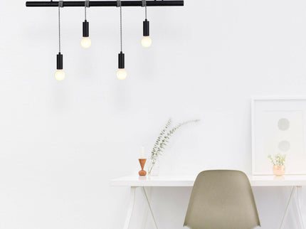 Bikkel 4 Lights Pendant Light Black Modern Indoor Ceiling Fixture.