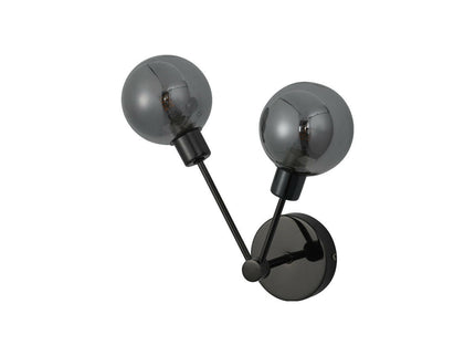 Grette Wall Light Modern Black Chrome Indoor Wall Lamp.
