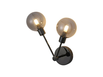 Grette Wall Light Modern Black Chrome Indoor Wall Lamp.