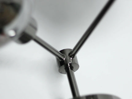 Grette Wall Light Modern Black Chrome Indoor Wall Lamp.