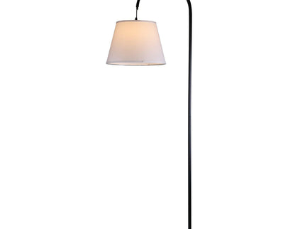 Thea Floor Lamp - White Modern Mid-Century Style with Marble Base.