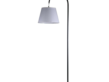 Thea Floor Lamp - White Modern Mid-Century Style with Marble Base.