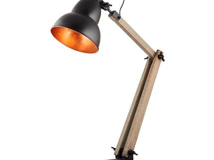 Faroe Scandi Modern Natural Wooden Table Lamp Rustic Retro Designer Light.