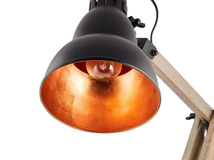 Faroe Scandi Modern Natural Wooden Table Lamp Rustic Retro Designer Light.