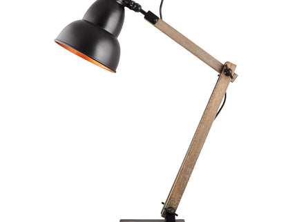 Faroe Scandi Modern Natural Wooden Table Lamp Rustic Retro Designer Light.