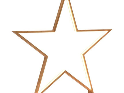 87cm Bamboo Star Table Lamp Desk Light LED Strip Modern Designer Natural.