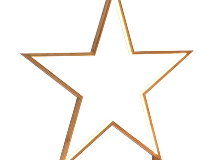 87cm Bamboo Star Table Lamp Desk Light LED Strip Modern Designer Natural.