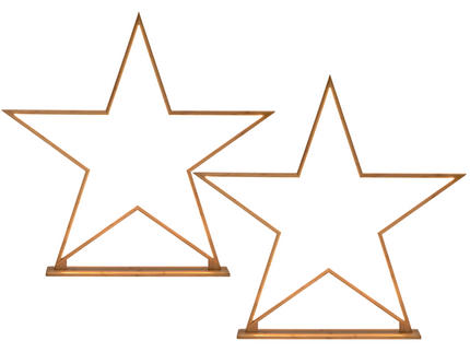 2x Large Bamboo Star with LED Strip Table Lamp Light Modern Minimalist Decor Natural.