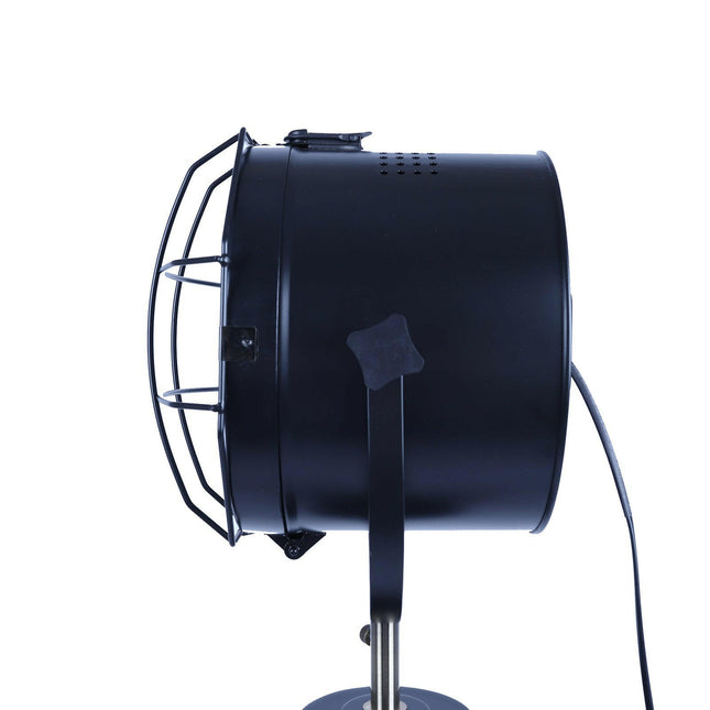 158cm Nautical Tripod Floor Lamp with Matte Black Searchlight Spotlight.
