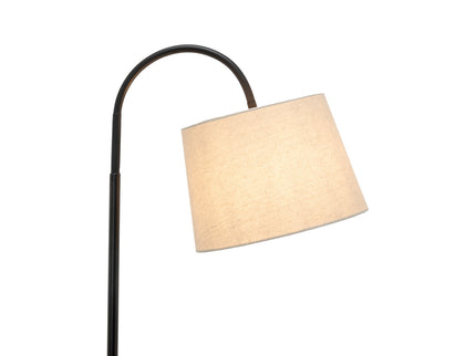 Naples Tripod Floor Lamp Shelf Storage Drawer Bed Side Table Light w/ USB Charger