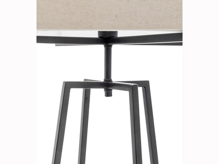 Modern Dimmable Floor and Table Lamp w Linen Shade Scandi Matte Black.