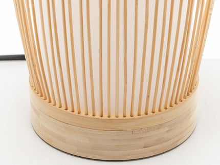 Natural Woven Bamboo Cylinder Table Lamp Light Shade Boho Tropical Coastal.