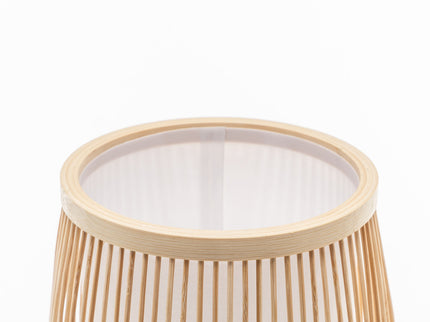 Natural Woven Bamboo Cylinder Table Lamp Light Shade Boho Tropical Coastal.