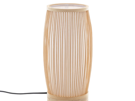 Natural Woven Bamboo Cylinder Table Lamp Light Shade Boho Tropical Coastal.
