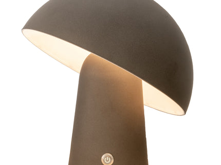 LED Cordless Mushroom USB Rechargeable Table Lamp Dimming Night Light Steel Grey.