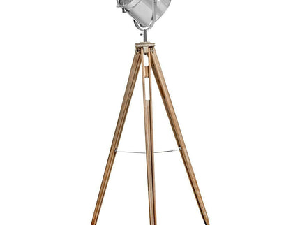 Nautical Tripod Floor Lamp Search Light Modern Chrome Head with Mesh.