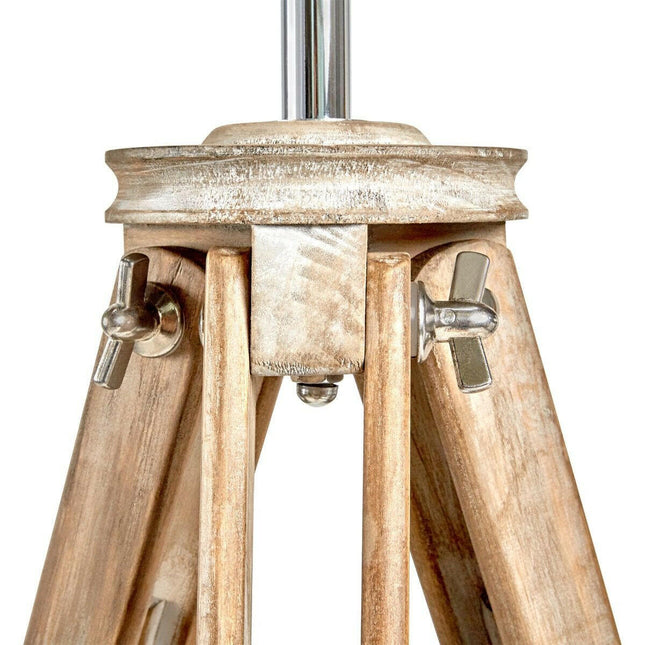 Nautical Tripod Floor Lamp Search Light Modern Chrome Head with Mesh.
