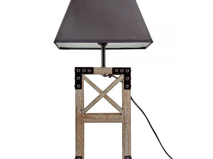 Designer Wooden TABLE LAMP Modern Rustic Geo Industrial Retro Desk Light.