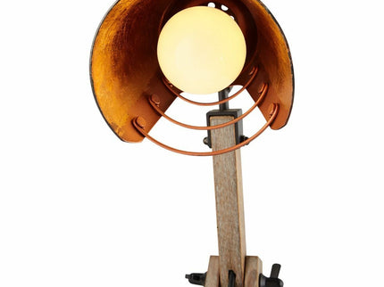 Scandi Modern Natural Wooden Table Lamp Rustic Retro Vintage Light.