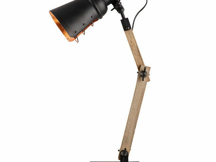Scandi Modern Natural Wooden Table Lamp Rustic Retro Vintage Light.