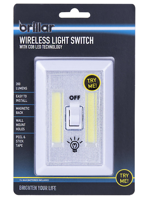 Brillar Wireless Light Switch with Cob Led Technology Compact Bright Light.