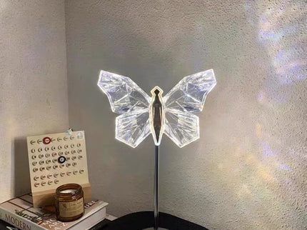 Butterfly LED Night Light Creative Crystal Design for Ambient Lighting.
