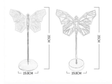 Butterfly LED Night Light Creative Crystal Design for Ambient Lighting.