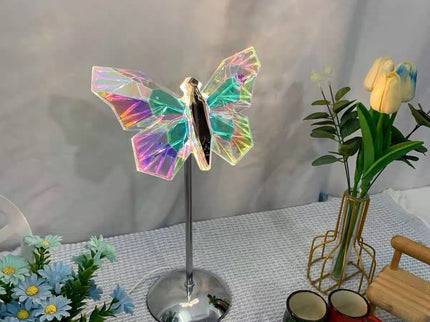 Muliticolor Butterfly LED Night Light Creative Crystal Design for Ambient Lighting.