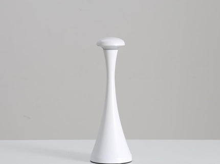 White Modern Minimalist LED Mushroom Lamp Touch Control Rechargeable Night Light.