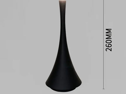 Black Modern Minimalist LED Mushroom Lamp Touch Control Rechargeable Night Light for Home and Office.