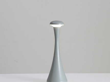 Grey Modern Minimalist LED Mushroom Lamp Touch Control Rechargeable Night Light.