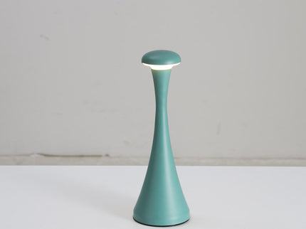Green Modern Minimalist LED Mushroom Lamp Touch Control Rechargeable Night Light.