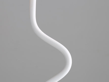 Corrugated Gold Lamp Cap Elegant Curved Stem Mushroom Desk Lamp Adjustable LED Light.