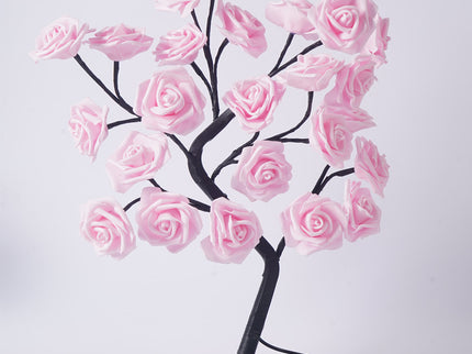 LED Rose Flower Tree Light with Detachable Base and USB Switch – Decorative Night Light for Home Décor