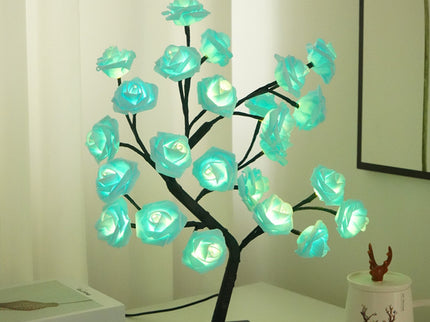 LED Rose Flower Tree Light with Detachable Base and USB Switch – Decorative Night Light for Home Décor