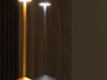 Black Modern Minimalist Aluminum LED Mushroom Night Light Creative Bedside Atmosphere Lamp for Dining Room and Bedroom.