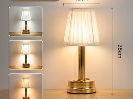 Gold Creative LED Rechargeable Table Lamp | 3 Adjustable Light Modes | Touch Control | USB Charging | Modern Atmosphere Light for Bar, Restaurant, Cafe, and Home Decor