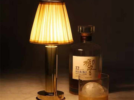 Gold Creative LED Rechargeable Table Lamp | 3 Adjustable Light Modes | Touch Control | USB Charging | Modern Atmosphere Light for Bar, Restaurant, Cafe, and Home Decor