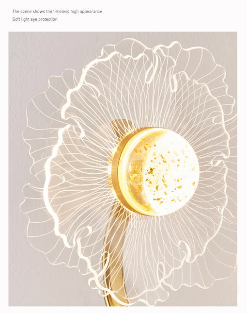 Petal Shape Luxury Acrylic Table Lamp - Modern USB Powered Night Light | Decorative Atmosphere Lamp for Bedroom, Living Room, and Bedside | Compact Design with 3 Color Temperatures