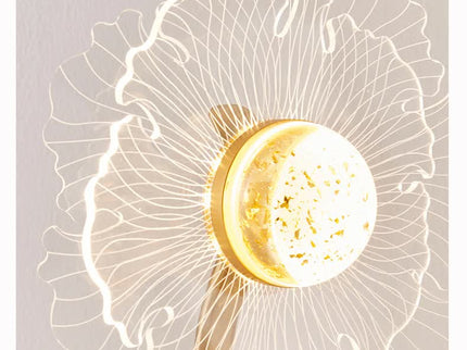 Sunflower Shape Luxury Acrylic Table Lamp Modern USB Night Light Decorative Atmosphere Lamp for Bedroom Living Room Bedside Compact Design 3 Color Temperatures.