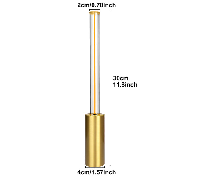 2 Pcs Gold Modern Minimalist Rechargeable Atmosphere Lamp – Touch-Control Night Light for Bedroom, Bar, and Portable Outdoor Use