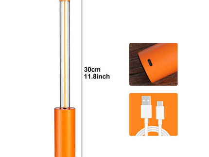 2 Pcs Orange Modern Minimalist Rechargeable Atmosphere Lamp Touch Night Light for Bedroom Bar Outdoor Use.
