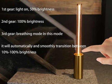 2 Pcs Black Modern Minimalist Rechargeable Atmosphere Lamp Touch Night Light for Bedroom Bar Outdoor.
