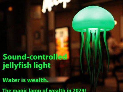 Hanging With Base Style Jellyfish Shaped Night Light - 1000mAh Rechargeable LED Lamp