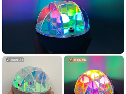3W LED Acrylic Crystal Ball Night Light with Adjustable Colors - USB Powered