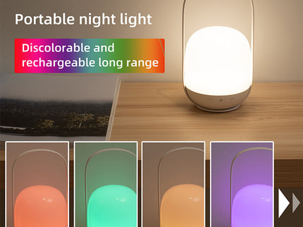 Portable LED Night Light with 16 Colors, 4 Dimming Modes, and Remote Control