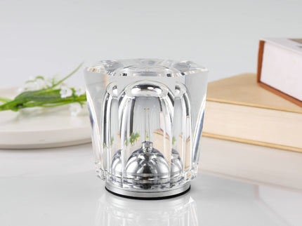 Crystal LED Table Lamp with Starburst Effect Rechargeable and Portable Design Type A 90mm H x 82mm W.