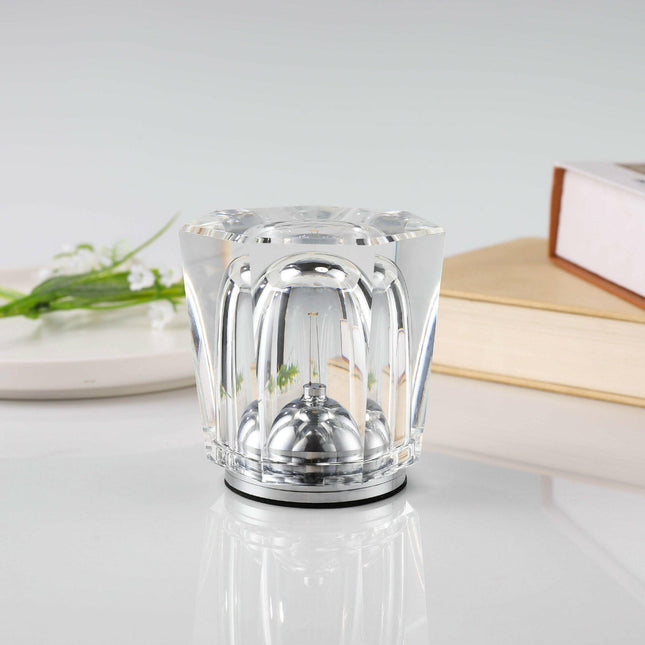 Crystal LED Table Lamp with Starburst Effect Rechargeable and Portable Design Type A 90mm H x 82mm W.