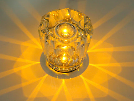 Crystal LED Table Lamp with Starburst Effect Rechargeable Portable Design Type B 90mm H 85mm W.